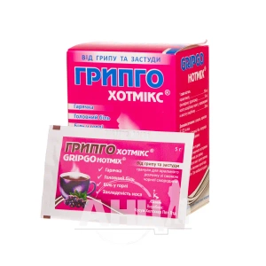 Грипго Хотмикс гранулы для орального раствора саше 5 г со вкусом черной смородины №10