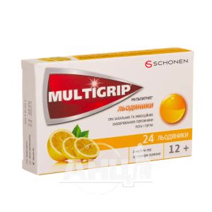 Мультігріп льодяники з медом і лимоном №24