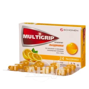 Мультігріп льодяники з медом і лимоном №24