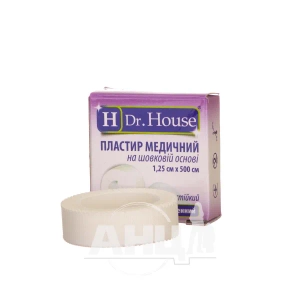 Пластырь медицинский Dr. House на шелковой основе 1,25 см х 500 см