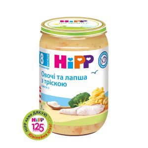 Пюре рибно-овочеве HiPP овочі та локшина з тріскою з 8 місяців 220 г
