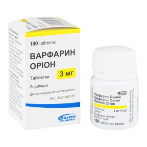 Варфарин Орион таблетки 3 мг №100