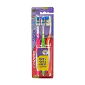 Зубна щітка Colgate Zig-Zag Plus середня 2+1