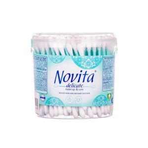 Ватные палочки Novita банка круглая №200