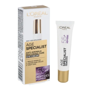 Крем L'oreal Paris Вік експерт Тріо Актив 55+ проти зморшок відновлюючий для шкіри навколо очей 15 мл