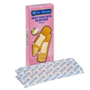 Пластырь медицинский бактерицидный Dr.House 7,2 см х 1,9 см №10