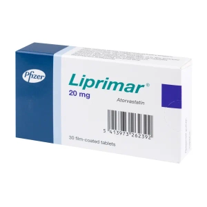 Ліпримар таблетки вкриті плівковою оболонкою 20 мг блістер №30