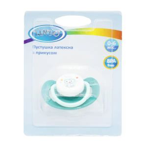 Пустышка латексная с прикусом Lindo рк 011/0-6