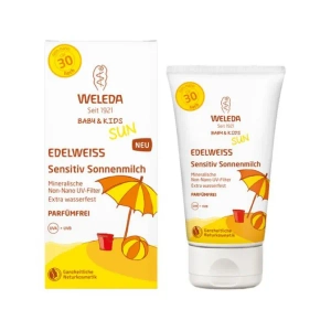 Солнцезащитное молочко Weleda Edelweiss для чувствительной кожи SPF 30 150 мл