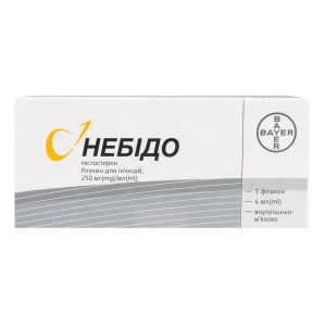 Небидо раствор для инъекций 250 мг/мл флакон 4 мл №1