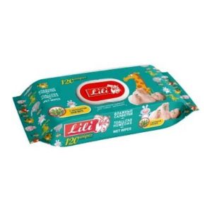 Серветки вологі Lili з алое №120