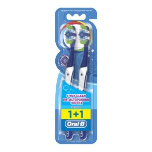Зубна щітка Oral-B комплекс п'ятибічне очищення 40 середня 1+1