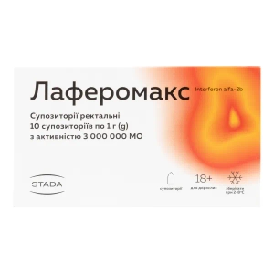 Лаферомакс суппозитории 3000000 МЕ №10
