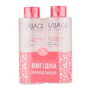 Мицеллярная вода Uriage для склонной к гиперемии кожи dou 500мл х2
