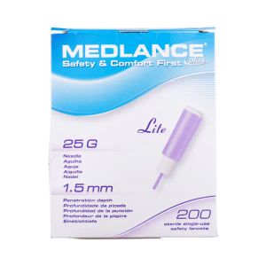 Ланцет Medlance plus light игла 25G, глубина прокола 1,5 мм №1