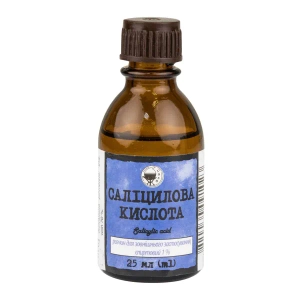 Салициловая кислота раствор спиртовой для наружного применения 1 % флакон 25 мл