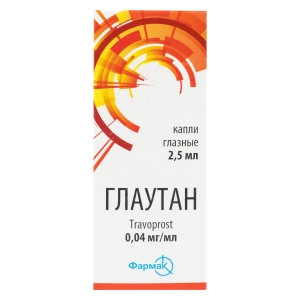 Глаутан краплі очні 0,04 мг/мл флакон 2,5 мл