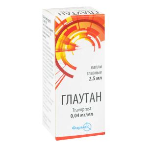 Глаутан капли глазные 0,04 мг/мл флакон 2,5 мл