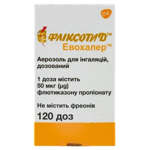 Фликсотид Эвохалер аэрозоль для ингаляций дозированный 50 мкг/доза баллон 120 доз №1
