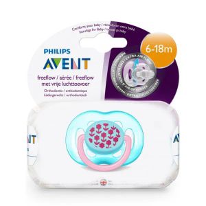 Пустушка силіконова Avent scf172/15 6-18 місяців для дівчаток №1