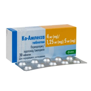 Ко-амлесса таблетки 4мг/1,25мг/5мг блістер №30