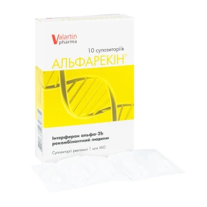 Альфарекин суппозитории ректальные 1000000 МЕ стрип 1 г №10