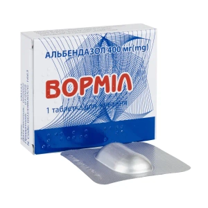Ворміл таблетки жувальні 400 мг блістер №1