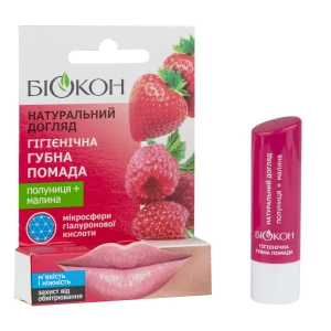 Гигиеническая губная помада Биокон клубника+малина 4.6 г
