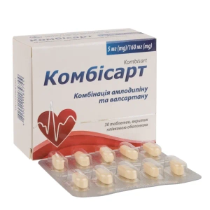 Комбісарт таблетки вкриті плівковою оболонкою 5 мг/ 160 мг блістер №30