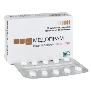 Медопрам таблетки вкриті плівковою оболонкою 10 мг блістер №30