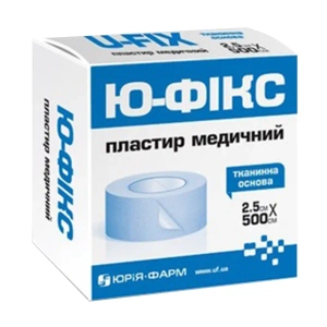 Пластырь медицинский Ю-Фикс 2,5 см х 500 см на тканевой основе