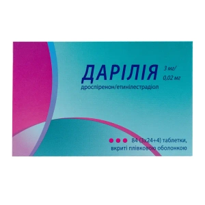 Дарілія таблетки вкриті плівковою оболонкою 3МГ / 0,02МГ №84