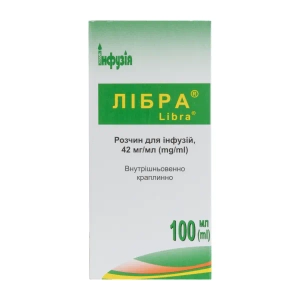 Лібра розчин для інфузій в/в 42 мг/мл пляшка 100 мл №1