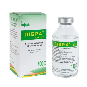 Лібра розчин для інфузій в/в 42 мг/мл пляшка 100 мл №1