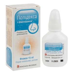Полідекса з фенілефрином спрей назальний розчин флакон з розпилювачем 15 мл