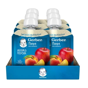 Пюре Gerber яблуко та персик 90 г
