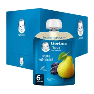 Пюре Gerber груша та чорнослив 90 г
