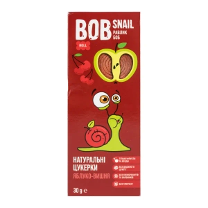 Цукерки натуральні Равлик Боб яблуко-вишня 30 г
