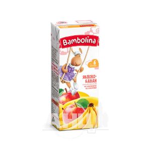 Нектар фруктовий для дітей грудного віку Bambolina яблучно-банановий 200 мл