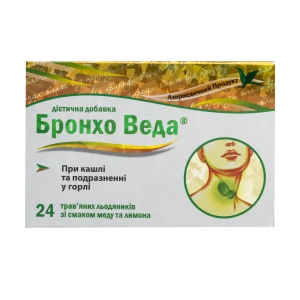 Бронхо Веда леденцы мед и лимон№24