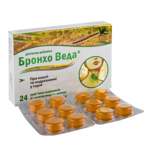 Бронхо Веда леденцы мед и лимон№24