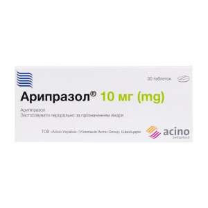 Арипразол таблетки 10 мг блистер №30
