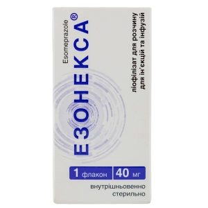 Езонекса ліофілізований порошок для розчину для інфузій та ін'єкцій 40 мг флакон №1