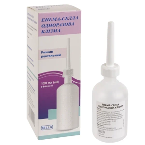 Енема-Селла одноразова клізма розчин ректальний 22 г флакон 120 мл