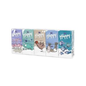 Платочки бумажные носовые гигиенические Bella Baby Happy 3-х слойные №10х10