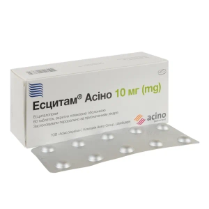 Эсцитам Асино таблетки покрытые пленочной оболочкой 10 мг блистер №60