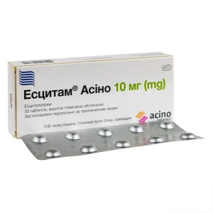 Есцитам Асіно таблетки вкриті плівковою оболонкою 10 мг блістер №30