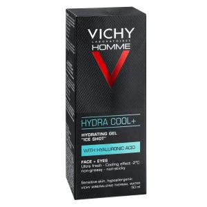 VICHY Гидра Кул +, увлажняющий гель с охлаждающим эффектом для лица и контура глаз, для мужчин