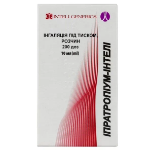Іпратропіум-Інтелі інгаляція під тиском 20 мкг/доза балон 10 мл 200 доз №1