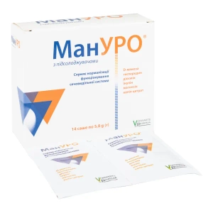Мануро порошок для приготування орального розчину саше 5.8 г № 14